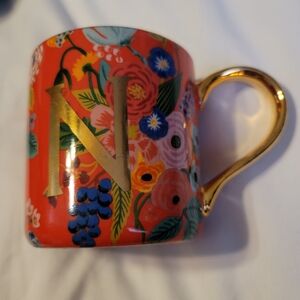 Anthropology-Rifle Paper Co-Garden Party-Inital "N" Mug